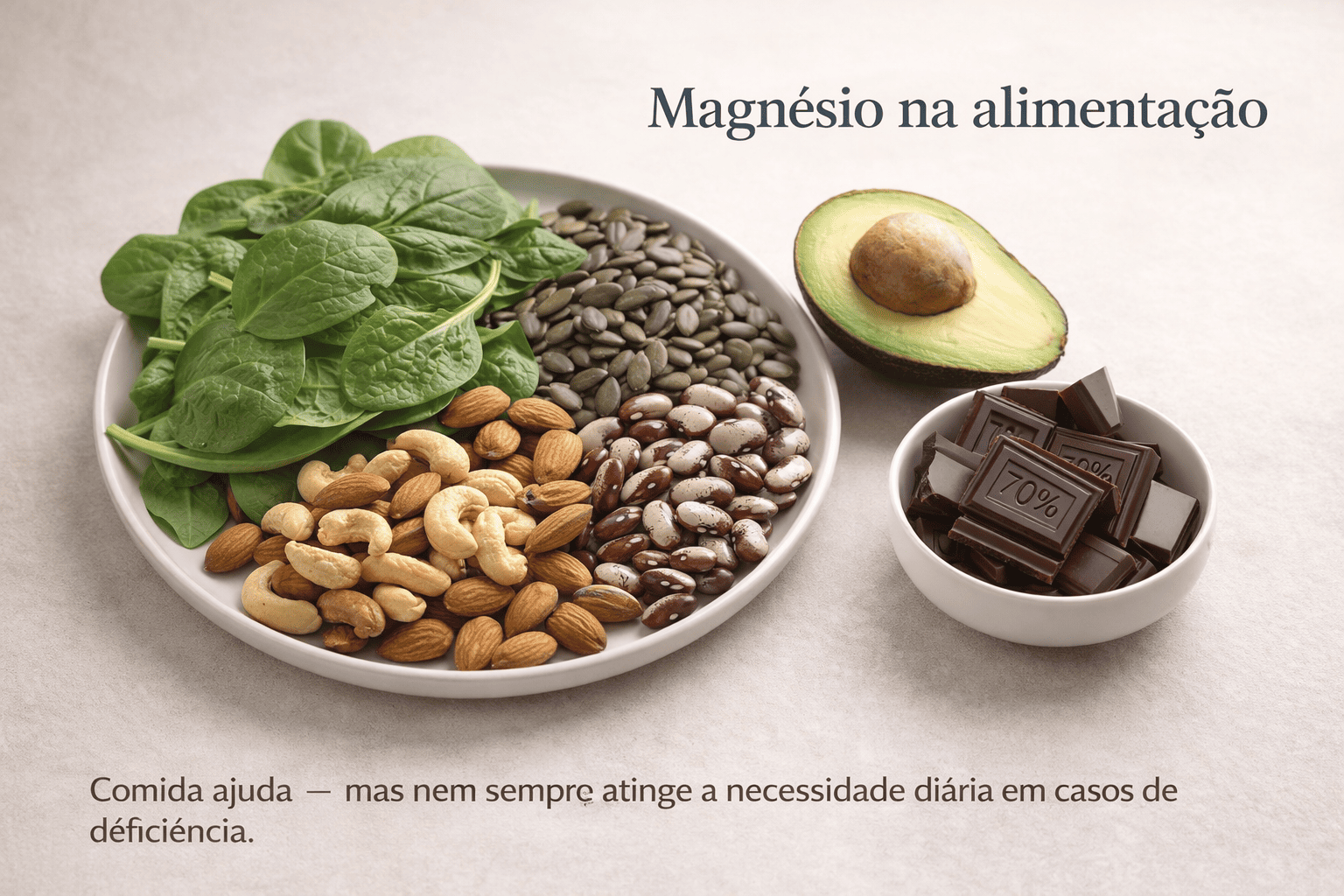 Alimentos ricos em magnésio que ajudam no sono e podem apoiar ansiedade