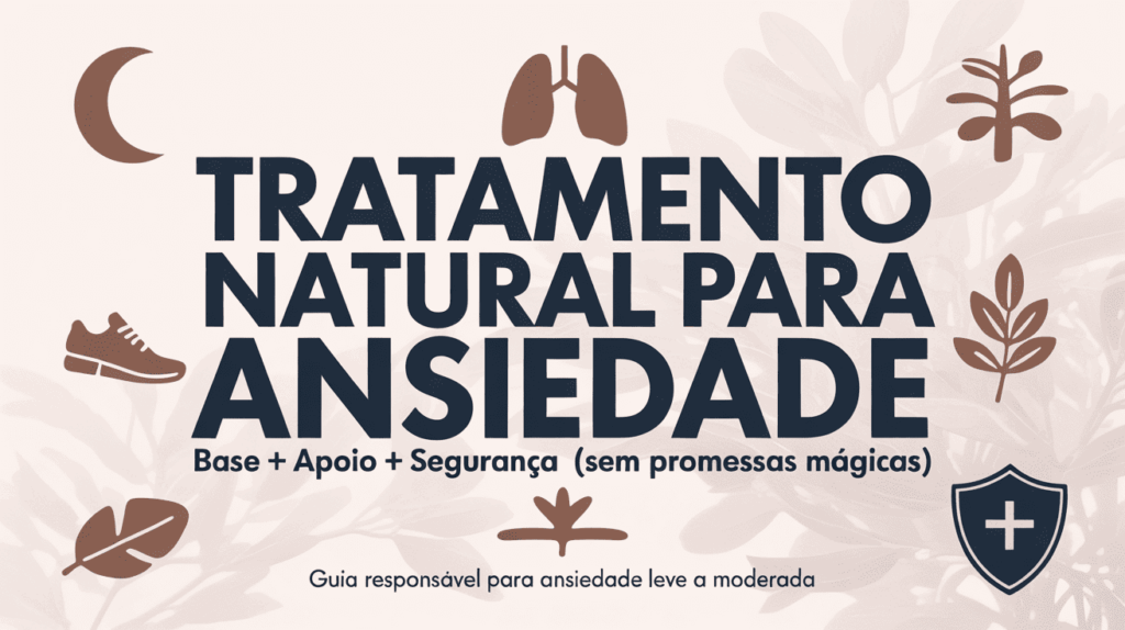Tratamento natural para ansiedade com base, apoio e cuidados de segurança