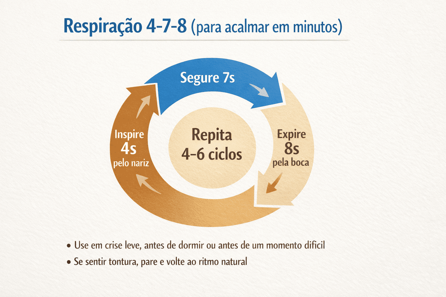 Diagrama da respiração 4-7-8 para acalmar ansiedade em minutos