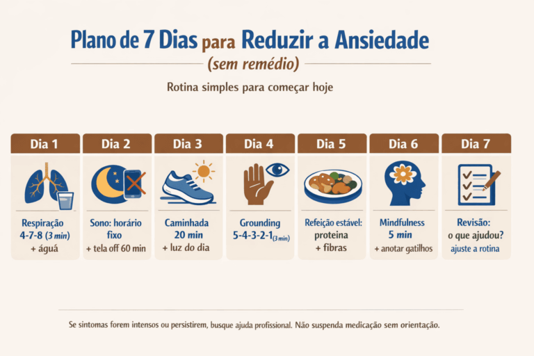 Como tratar ansiedade sem remédio: guia completo com plano prático