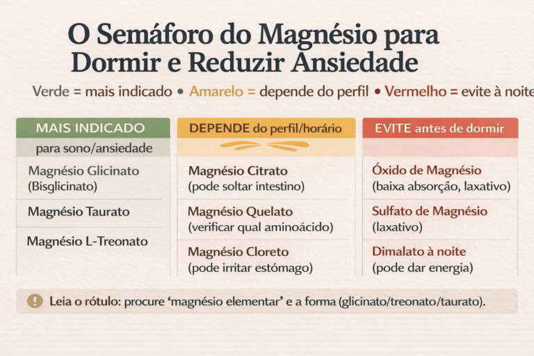 Qual o melhor magnésio para insônia e ansiedade? Guia completo