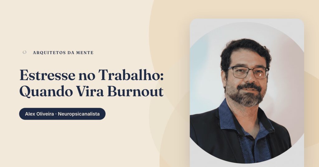 Profissional esgotado no escritório representando estresse no trabalho e burnout