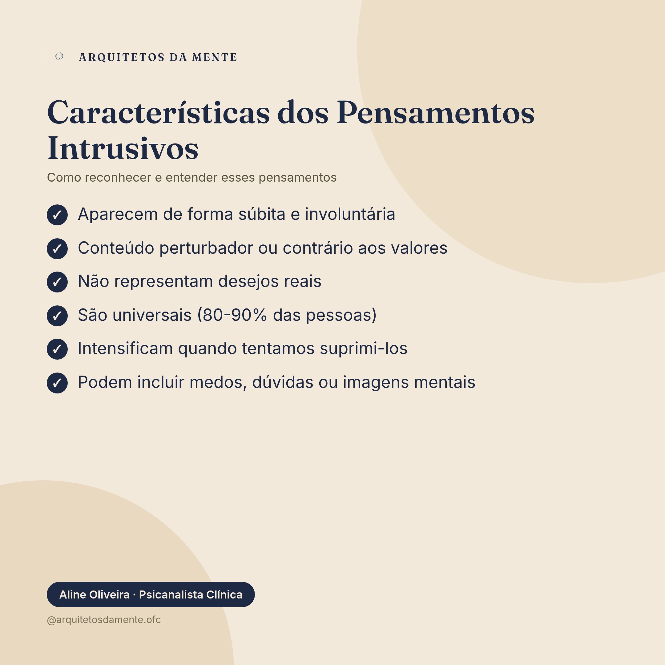 Ilustração de uma mente com vários pensamentos intrusivos representados como balões de pensamento caóticos
