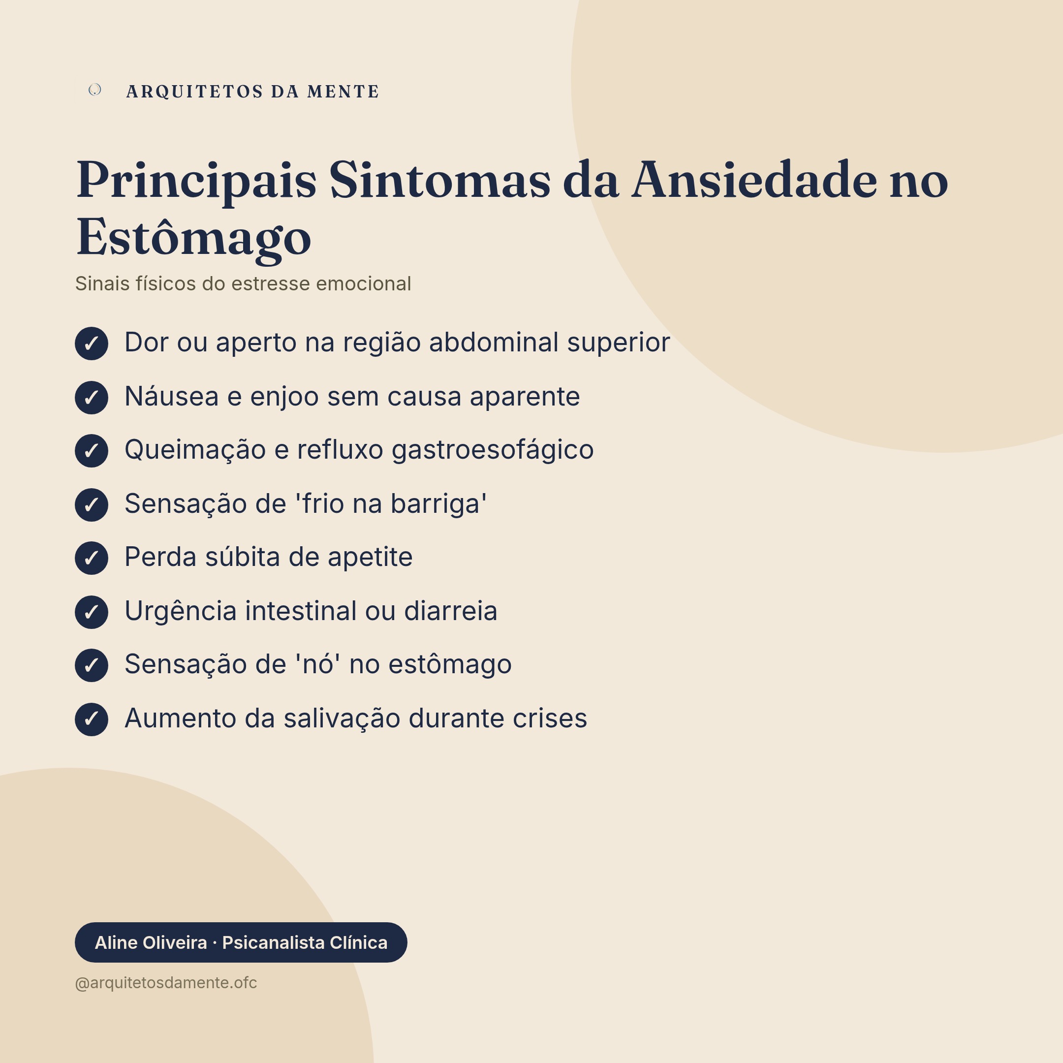 Sintomas da ansiedade no estômago incluindo dor náusea refluxo