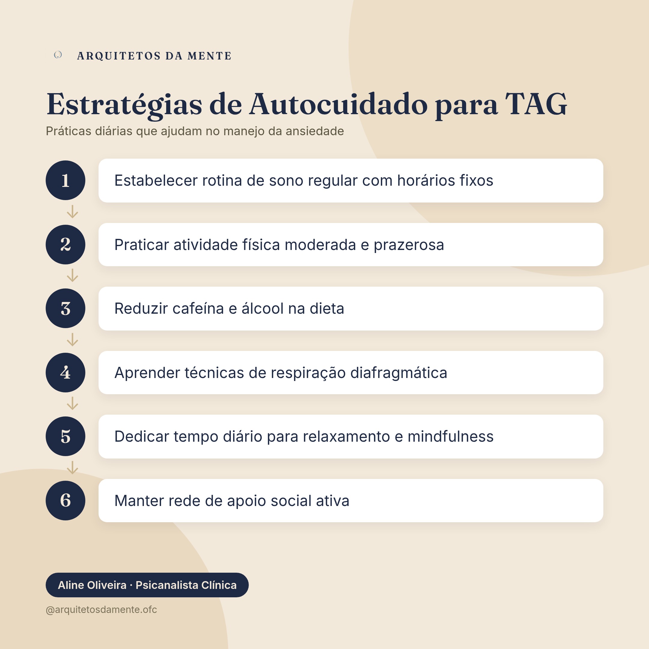 Estratégias de autocuidado para ansiedade generalizada incluindo exercícios e técnicas de relaxamento