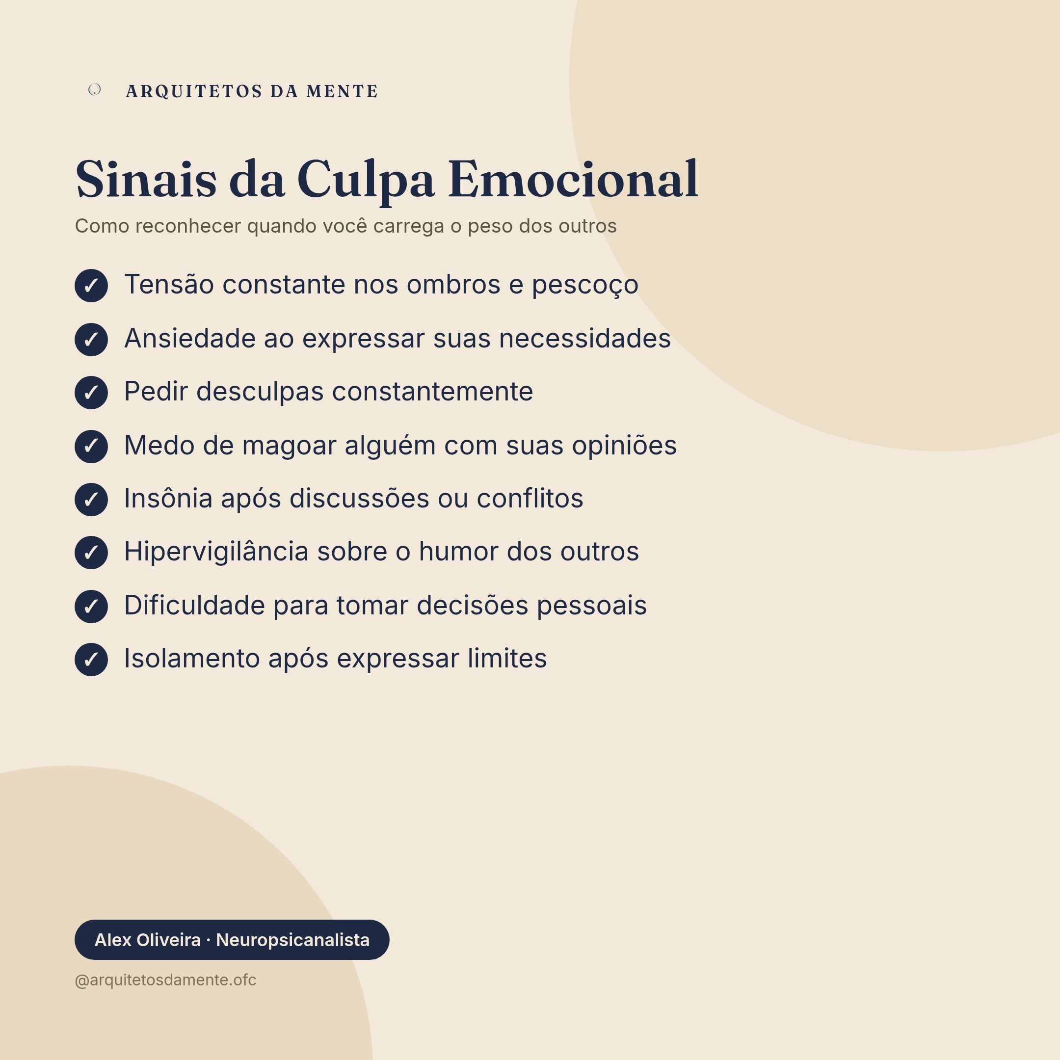 Sinais físicos, emocionais e comportamentais da culpa emocional no dia a dia