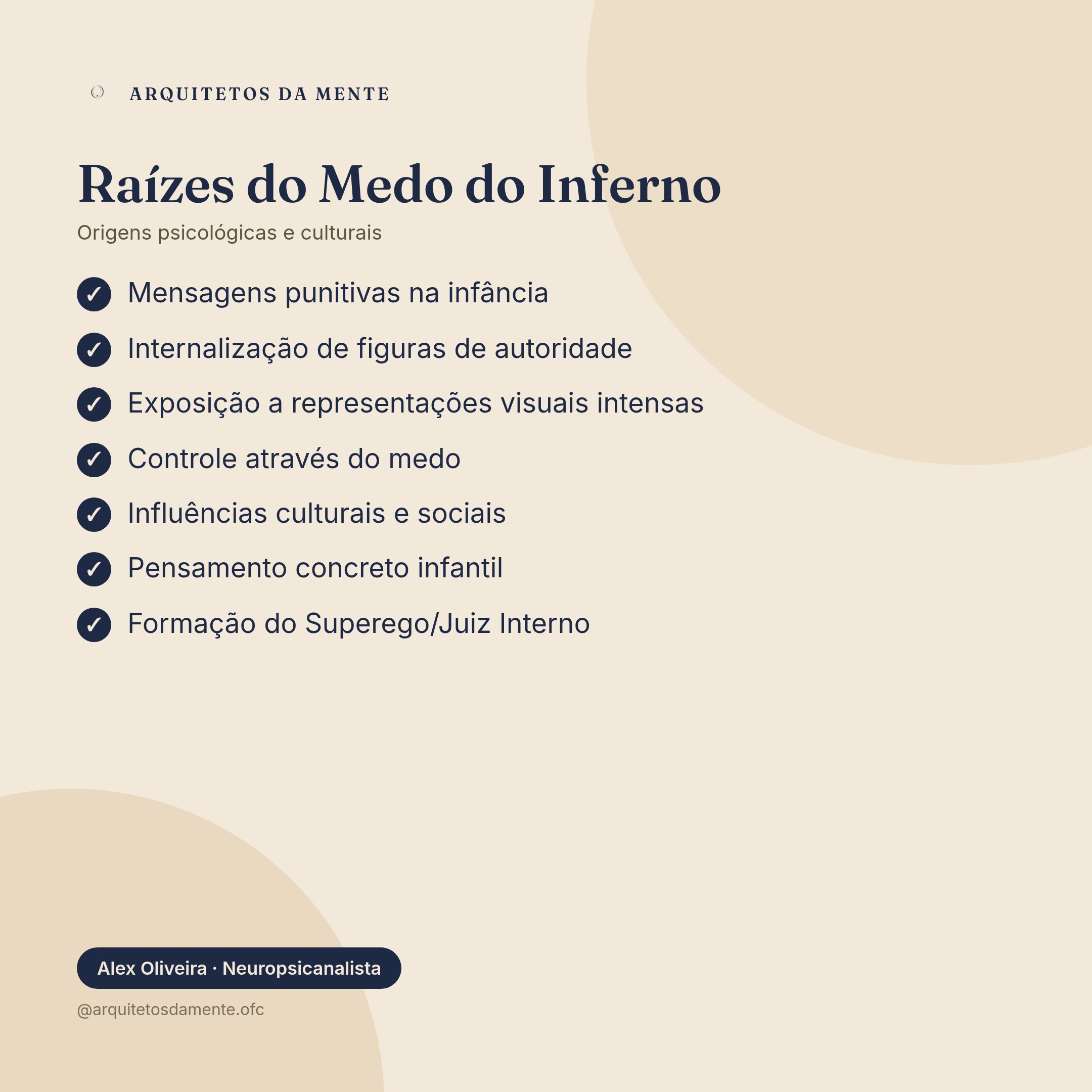 Linha do tempo das raízes psicológicas do medo do inferno desde a infância