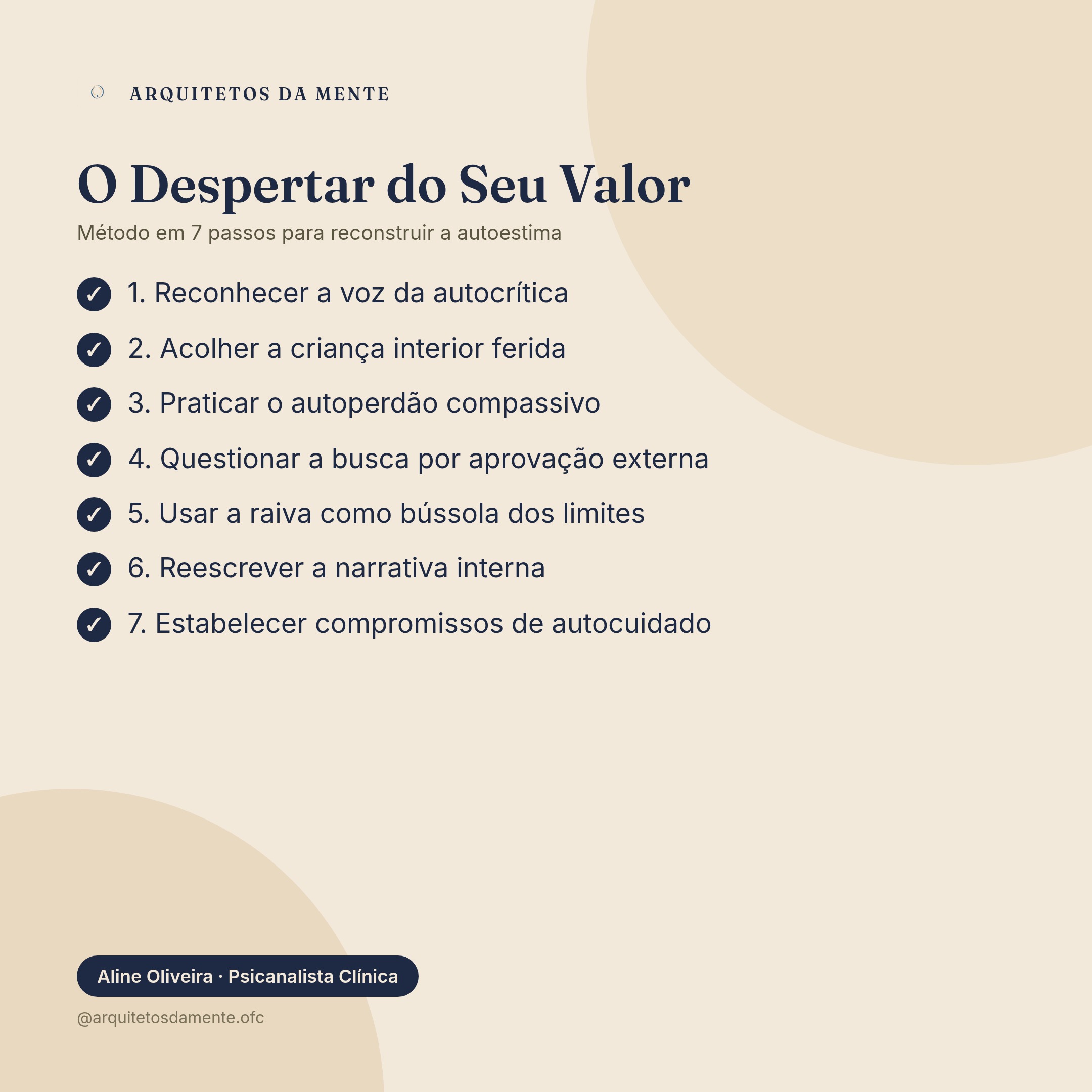Passo a passo do método O Despertar do Seu Valor para reconstruir autoestima