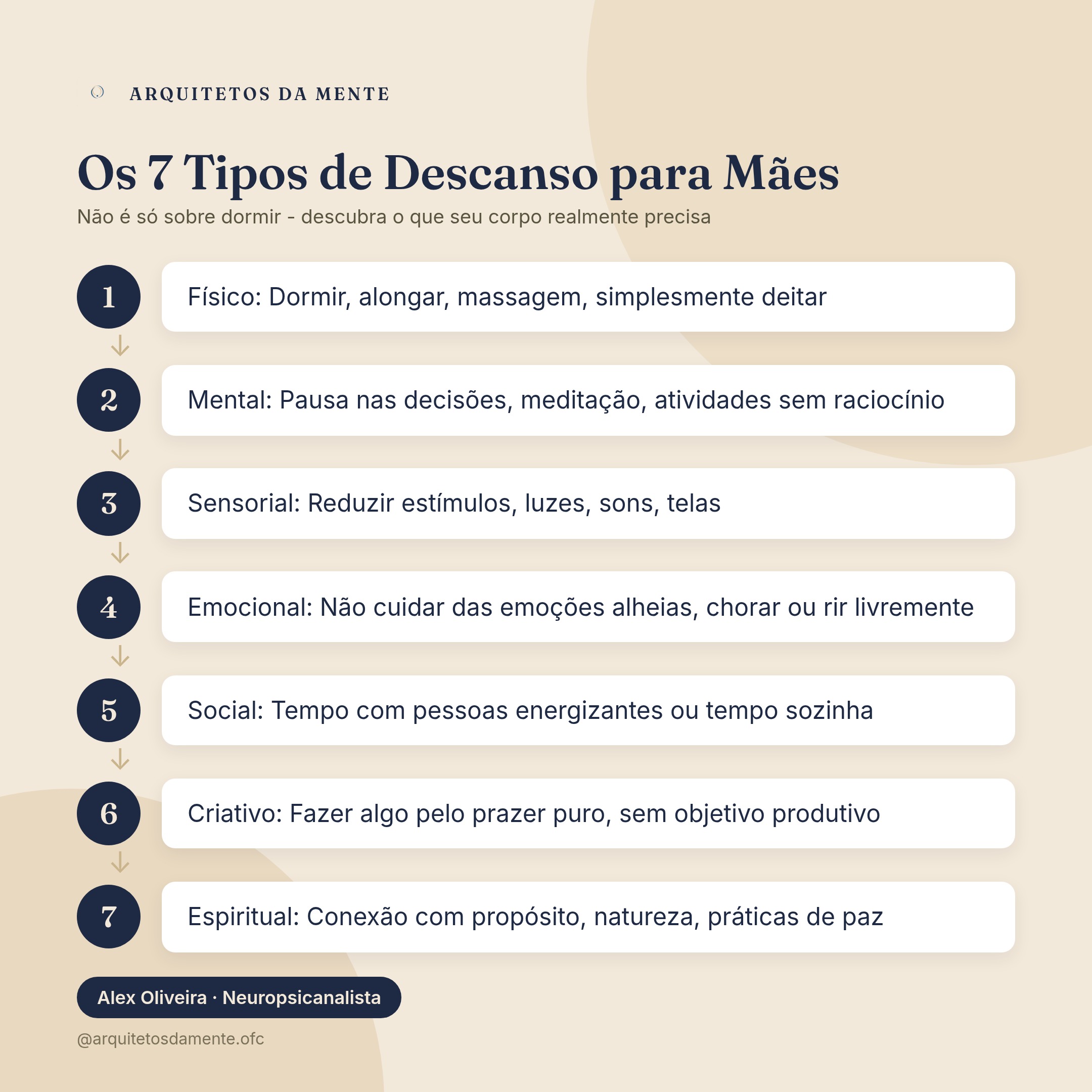 Os sete tipos de descanso essenciais para mães com exemplos práticos de burnout materno