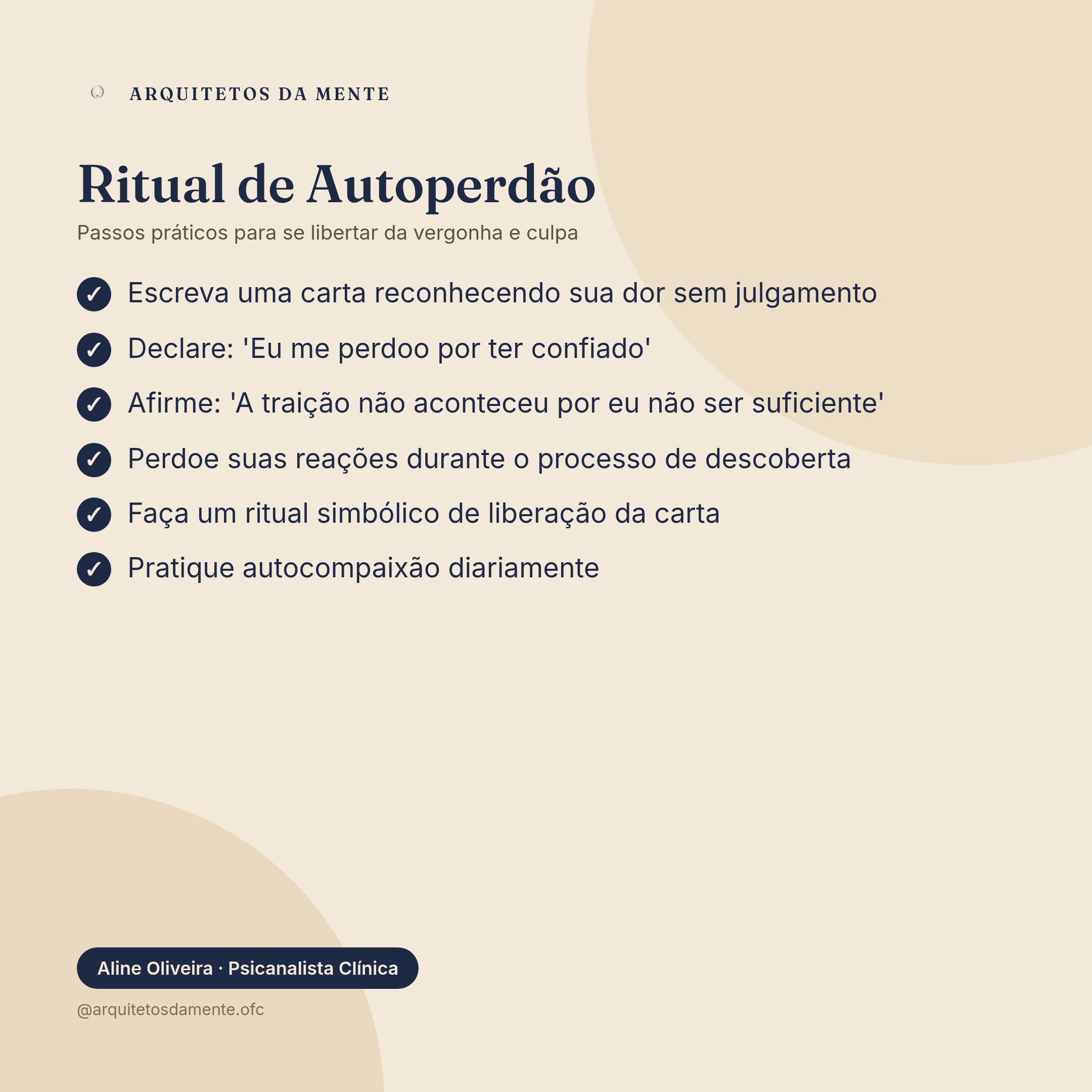 Ritual de autoperdão para superar traição e reconstruir autoestima
