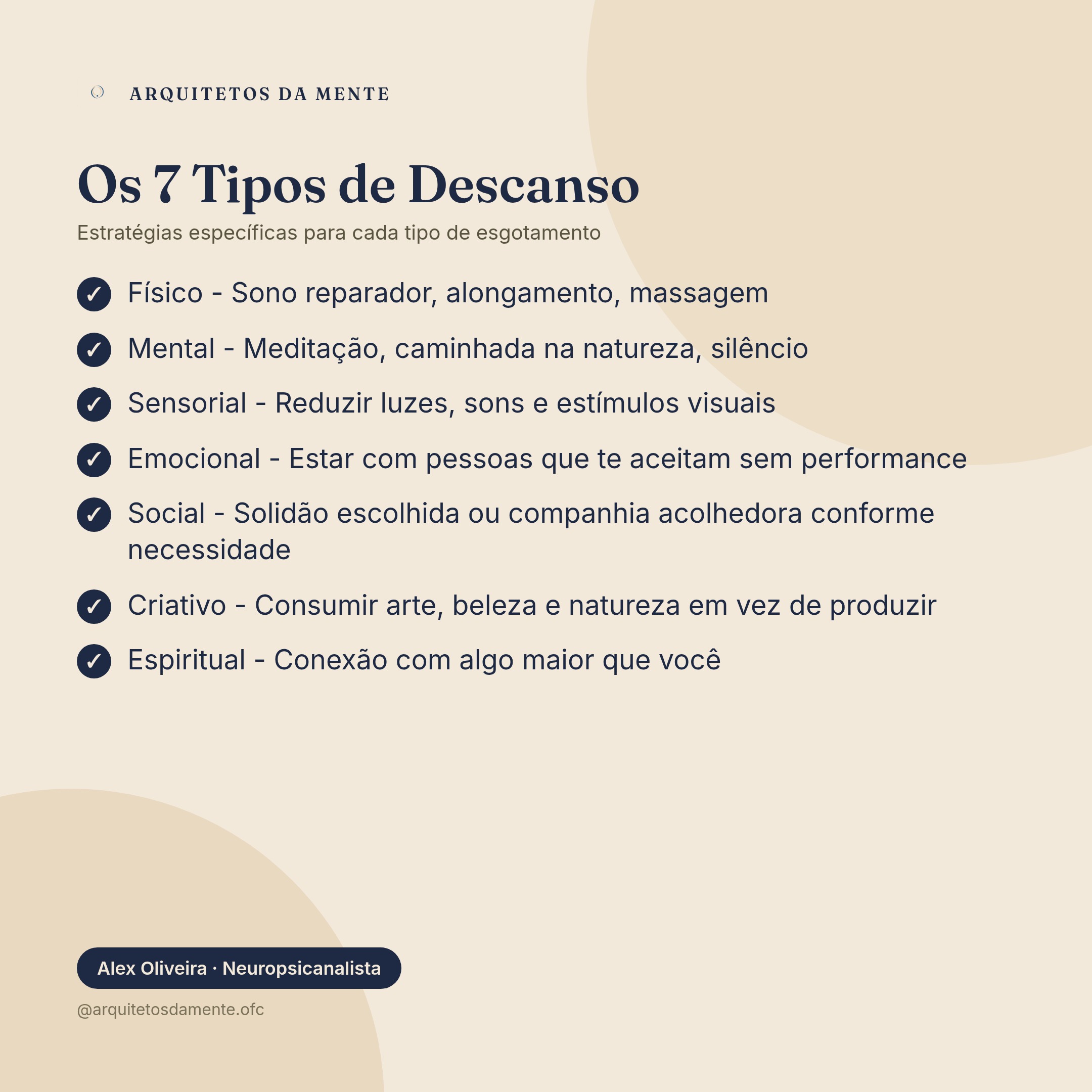 Os 7 tipos de descanso para recuperação do burnout