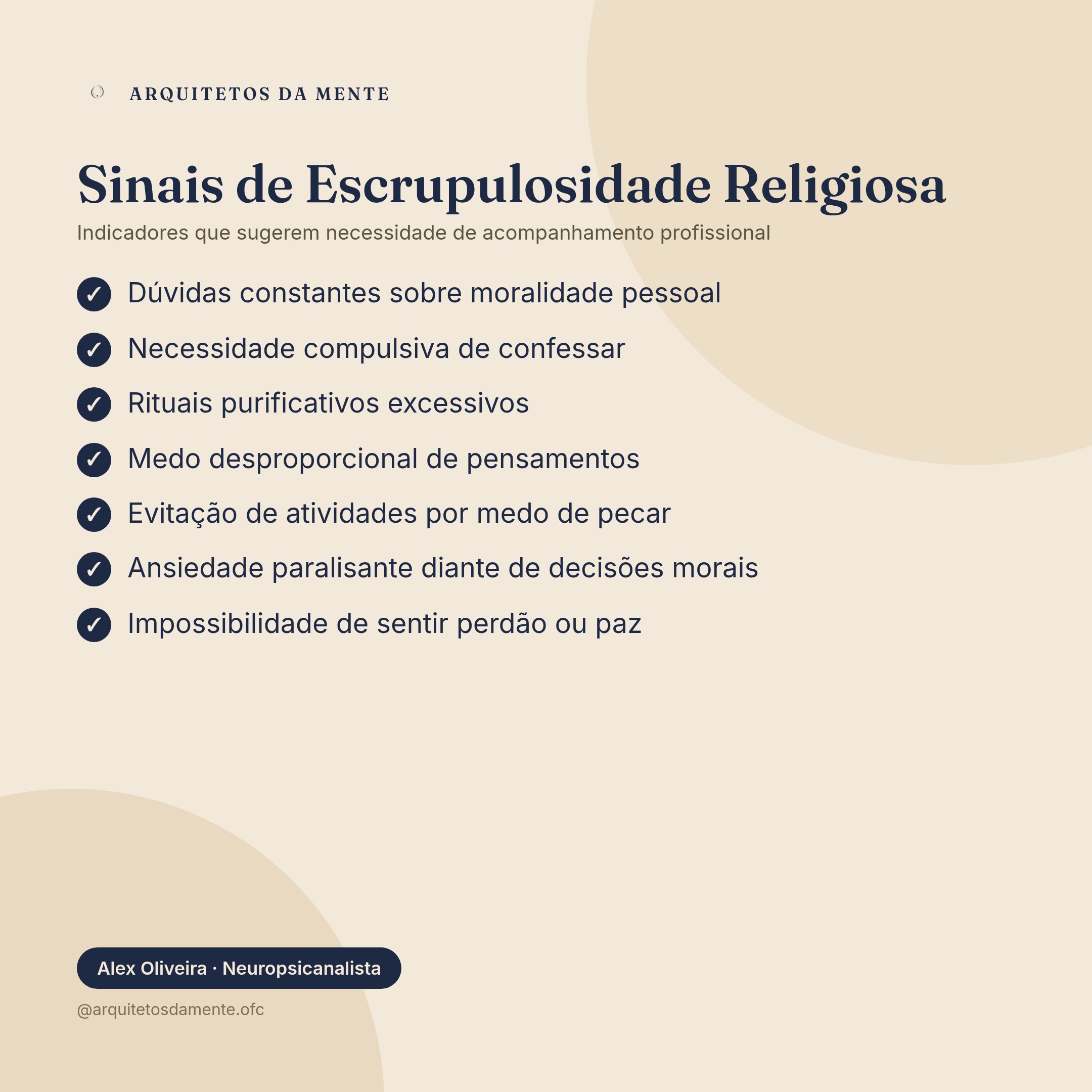 Escrupulosidade religiosa TOC trauma religioso sintomas tratamento